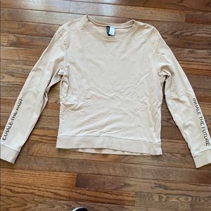 Nude long sleeve shirt.